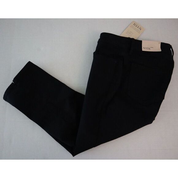 NYDJ MFOZ8678 Women's Sz 2 Black Harper Crop Slim Straight Fit Jeans - Picture 8 of 12